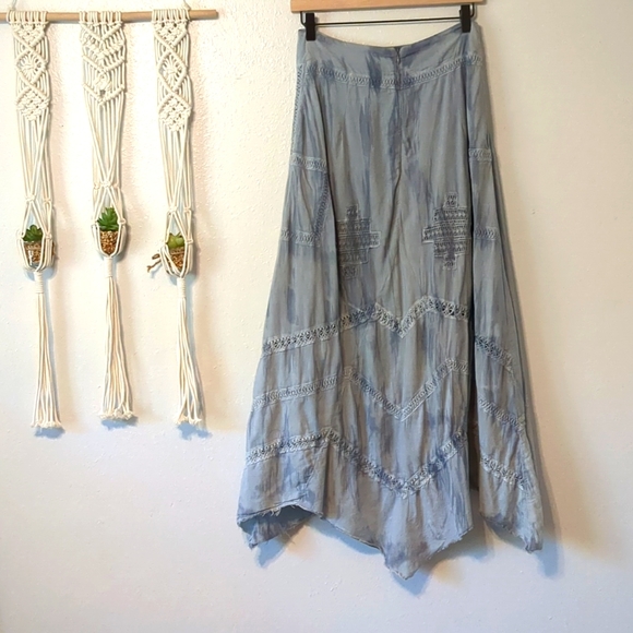 Free People Dyed High Low Midi Skirt Small - Picture 7 of 14